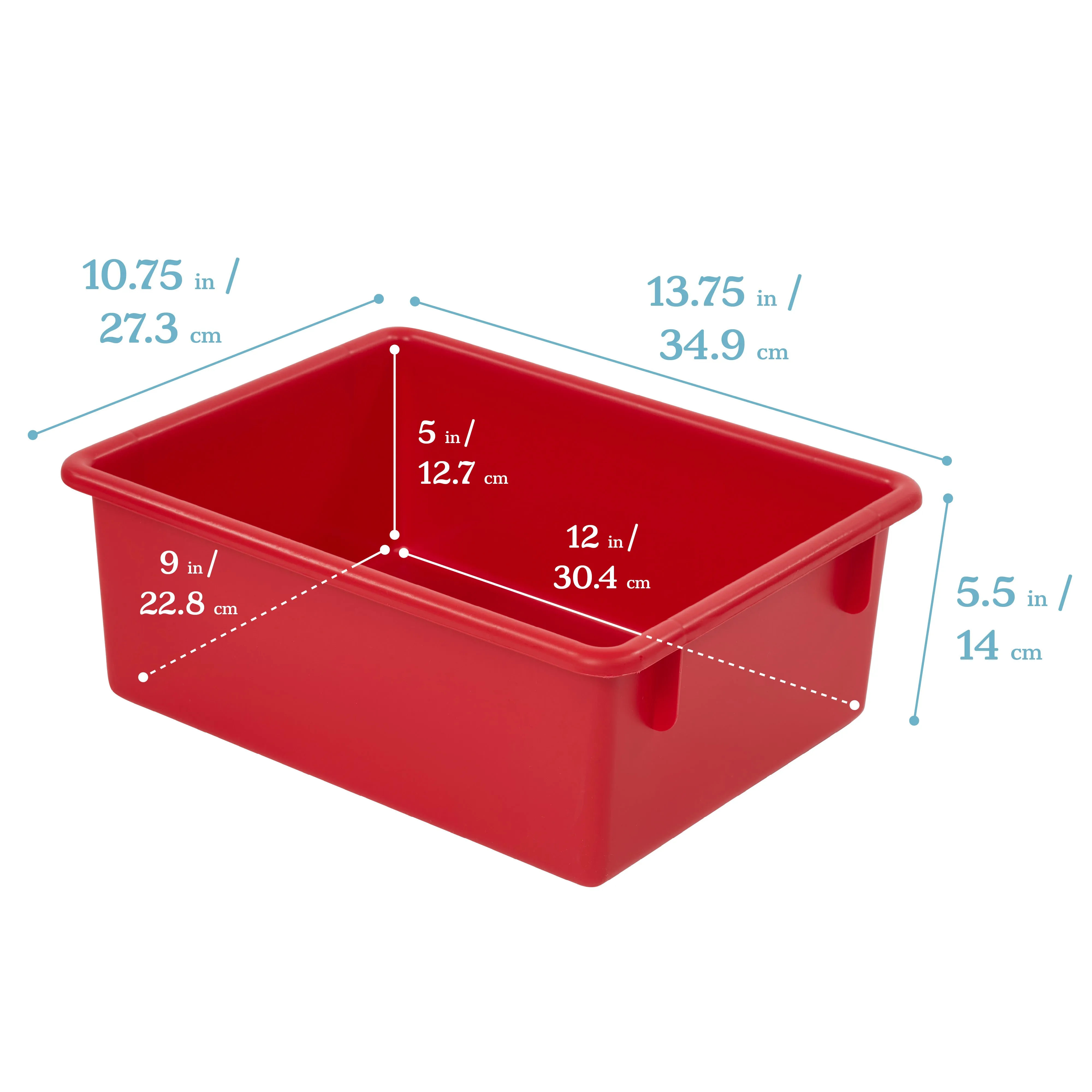 Letter Size Deep Tray with Lid, Storage Bin, 10-Piece