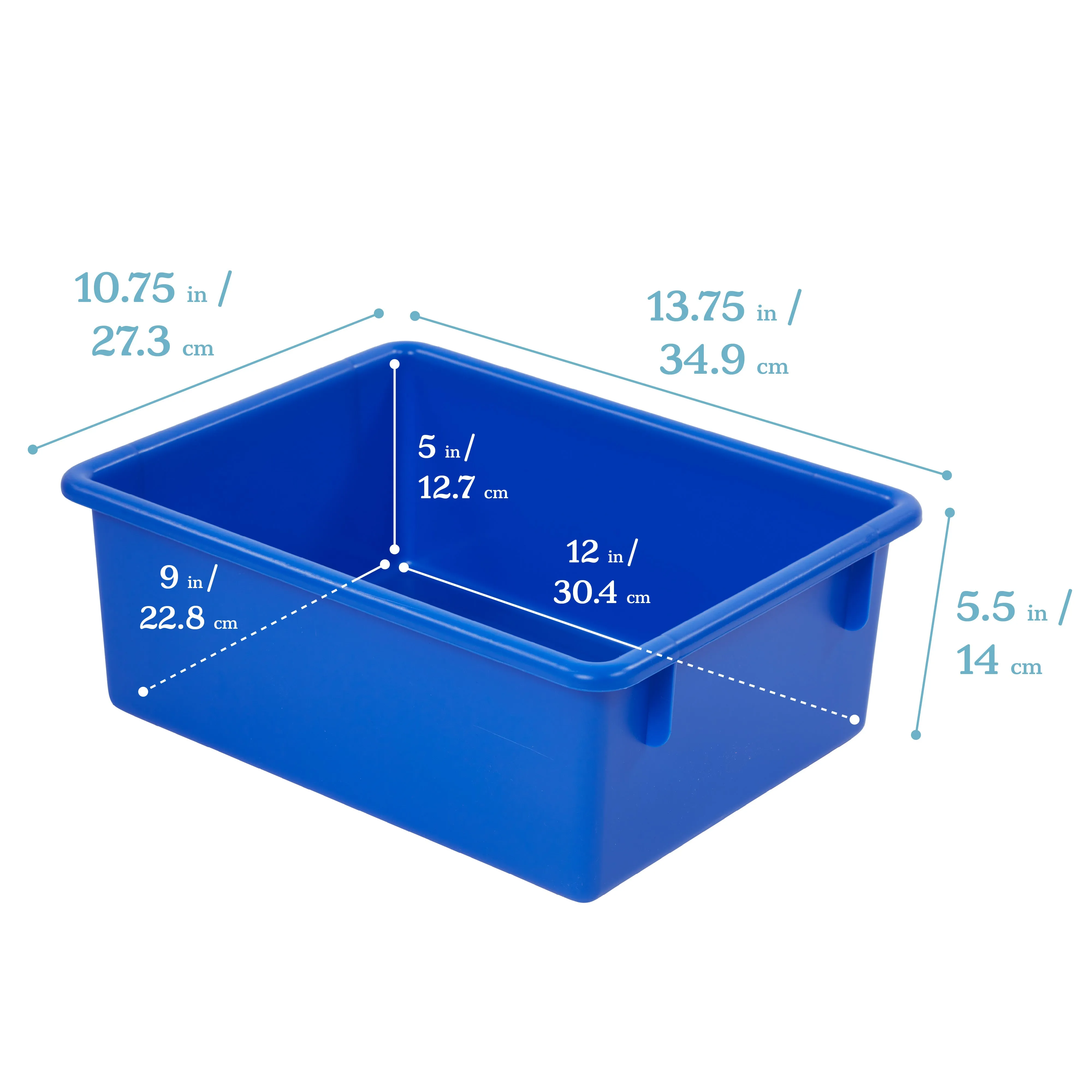 Letter Size Deep Tray with Lid, Storage Bin, 10-Piece