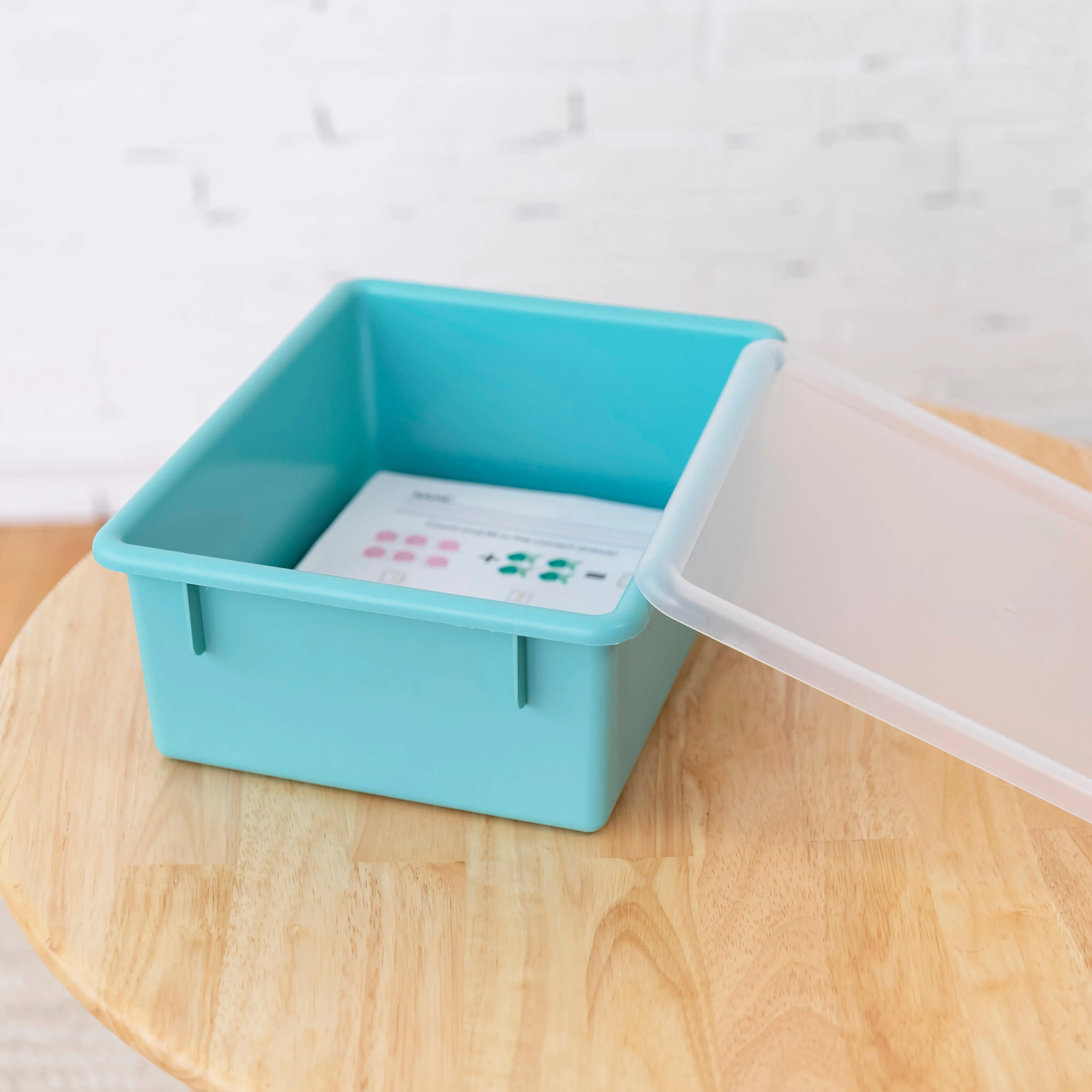 Letter Size Deep Tray with Lid, Storage Bin, 10-Piece