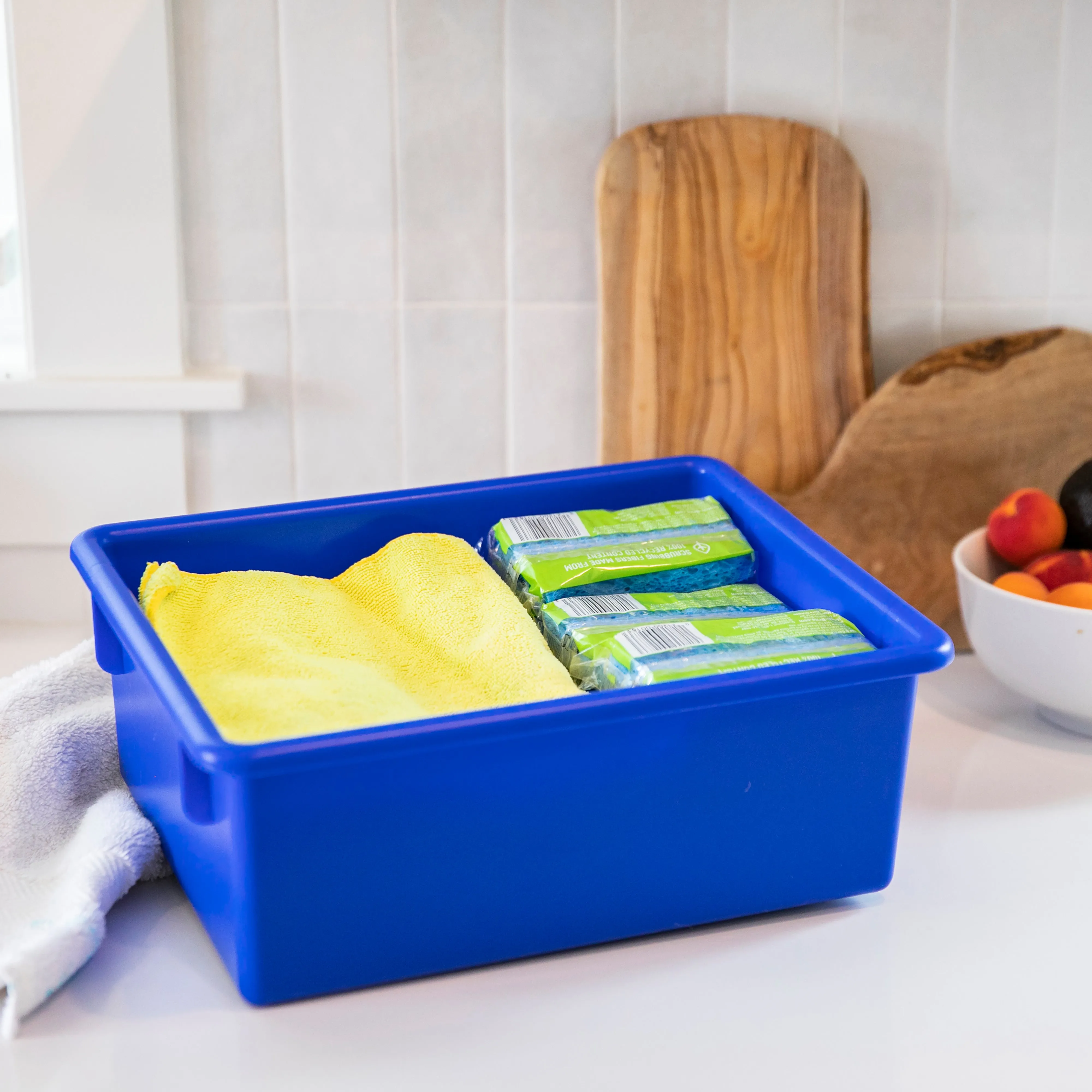 Letter Size Deep Tray with Lid, Storage Bin, 10-Piece