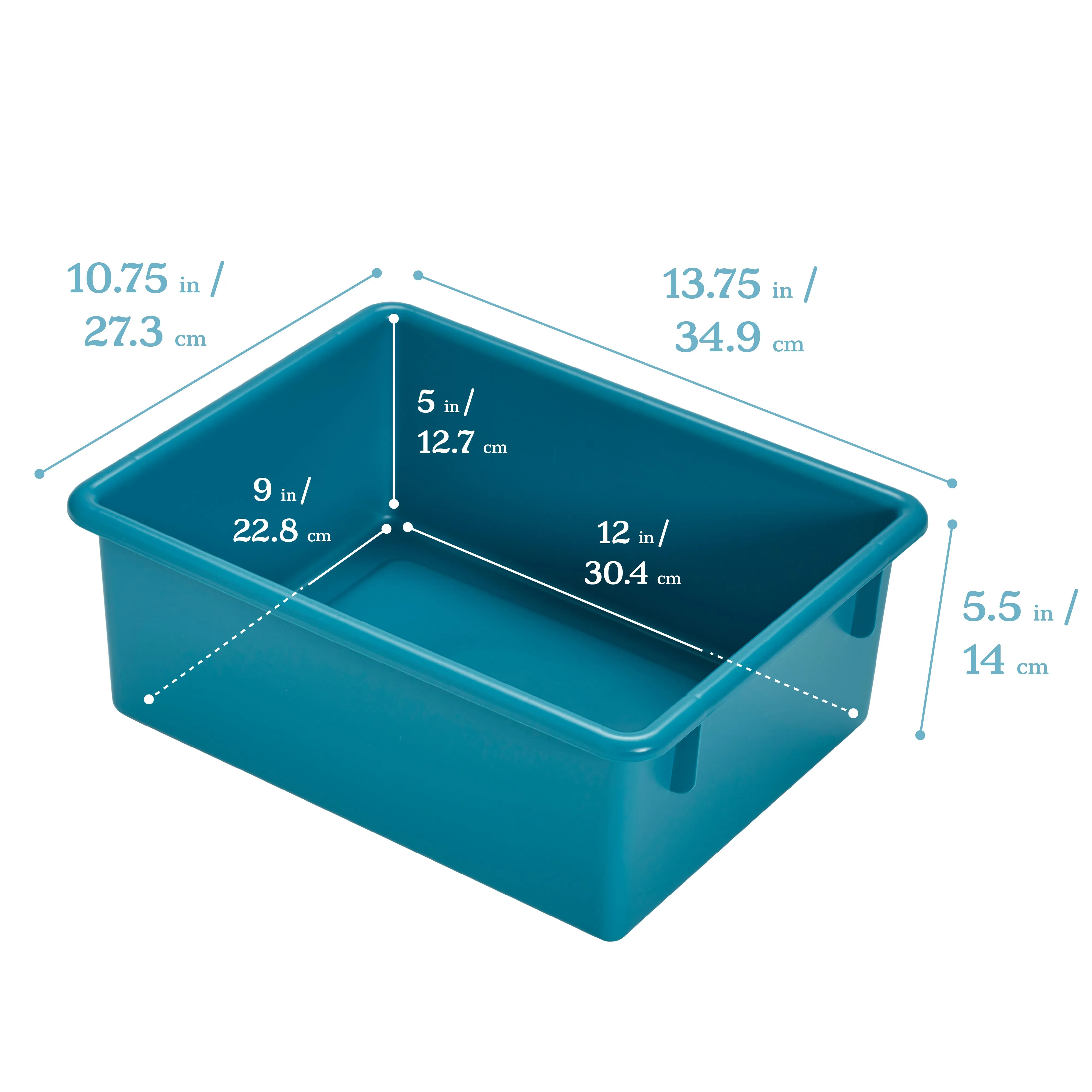 Letter Size Deep Tray with Lid, Storage Bin, 10-Piece