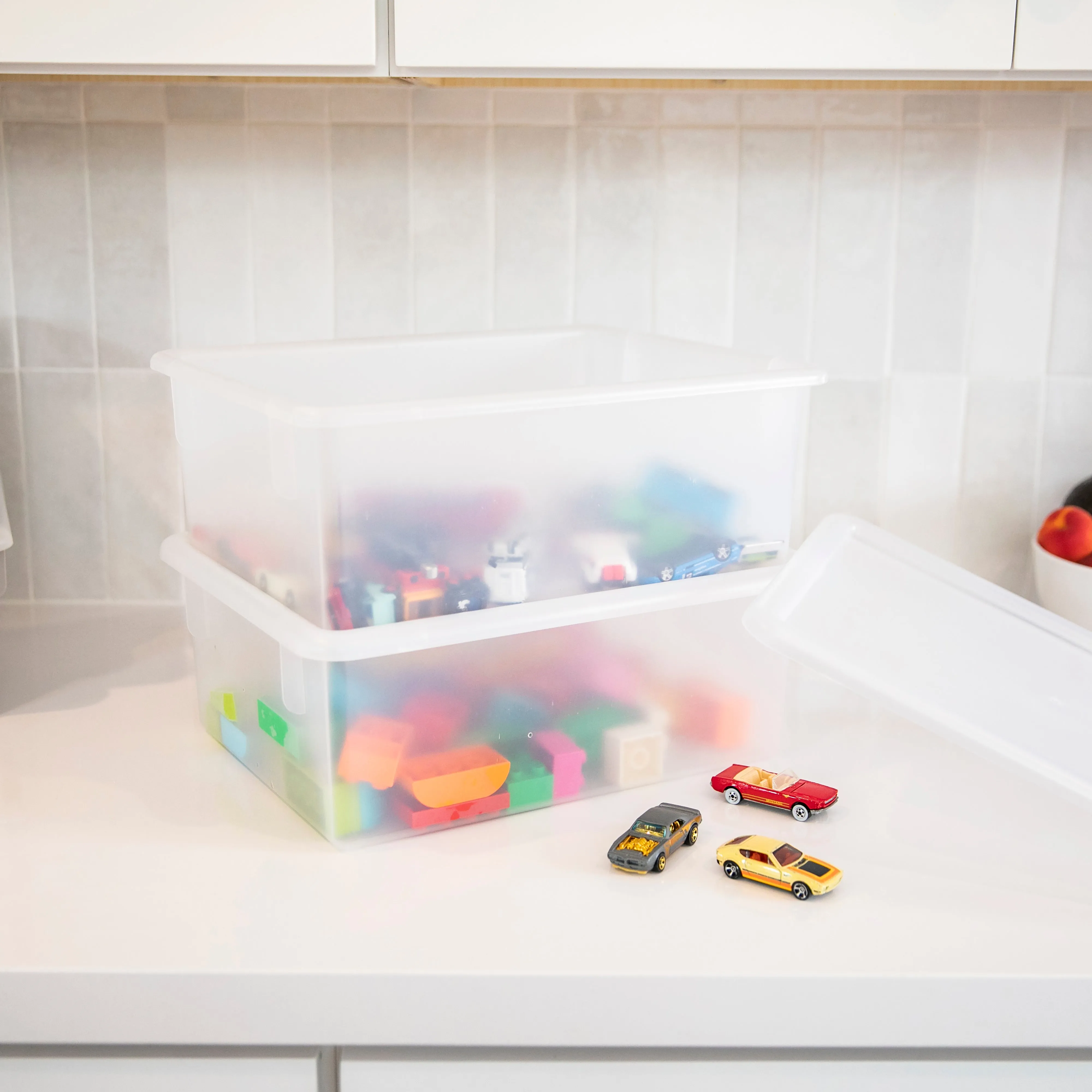 Letter Size Deep Tray with Lid, Storage Bin, 10-Piece