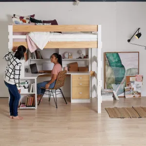 Loft Bed Corner Desk Space Saver