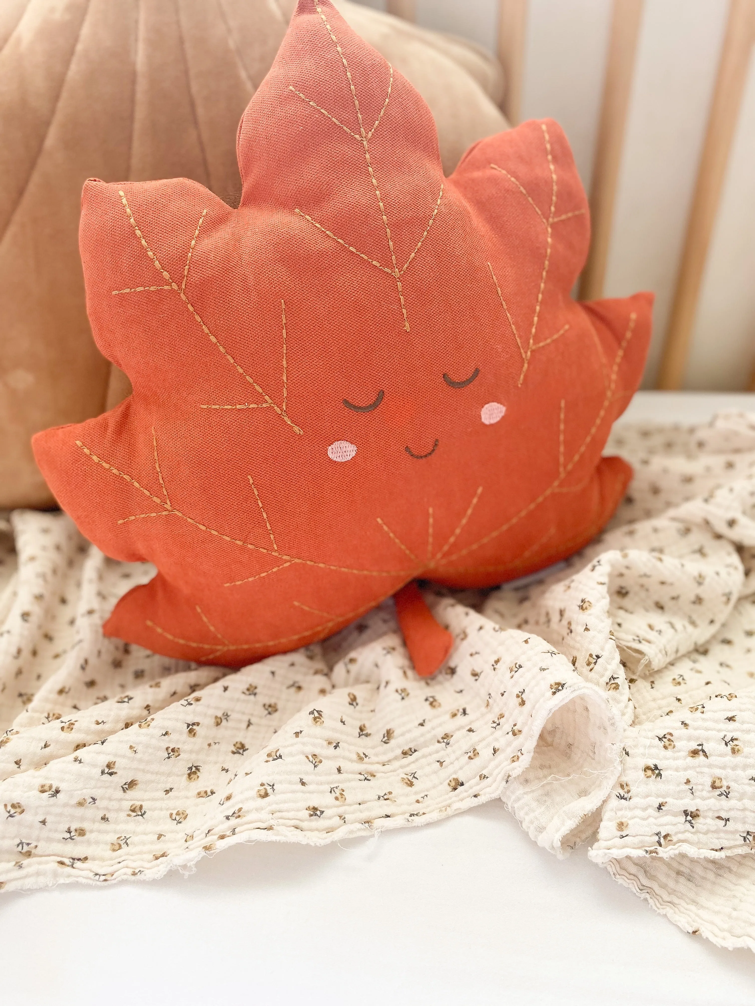 Maple Leaf Accent Decor Plush