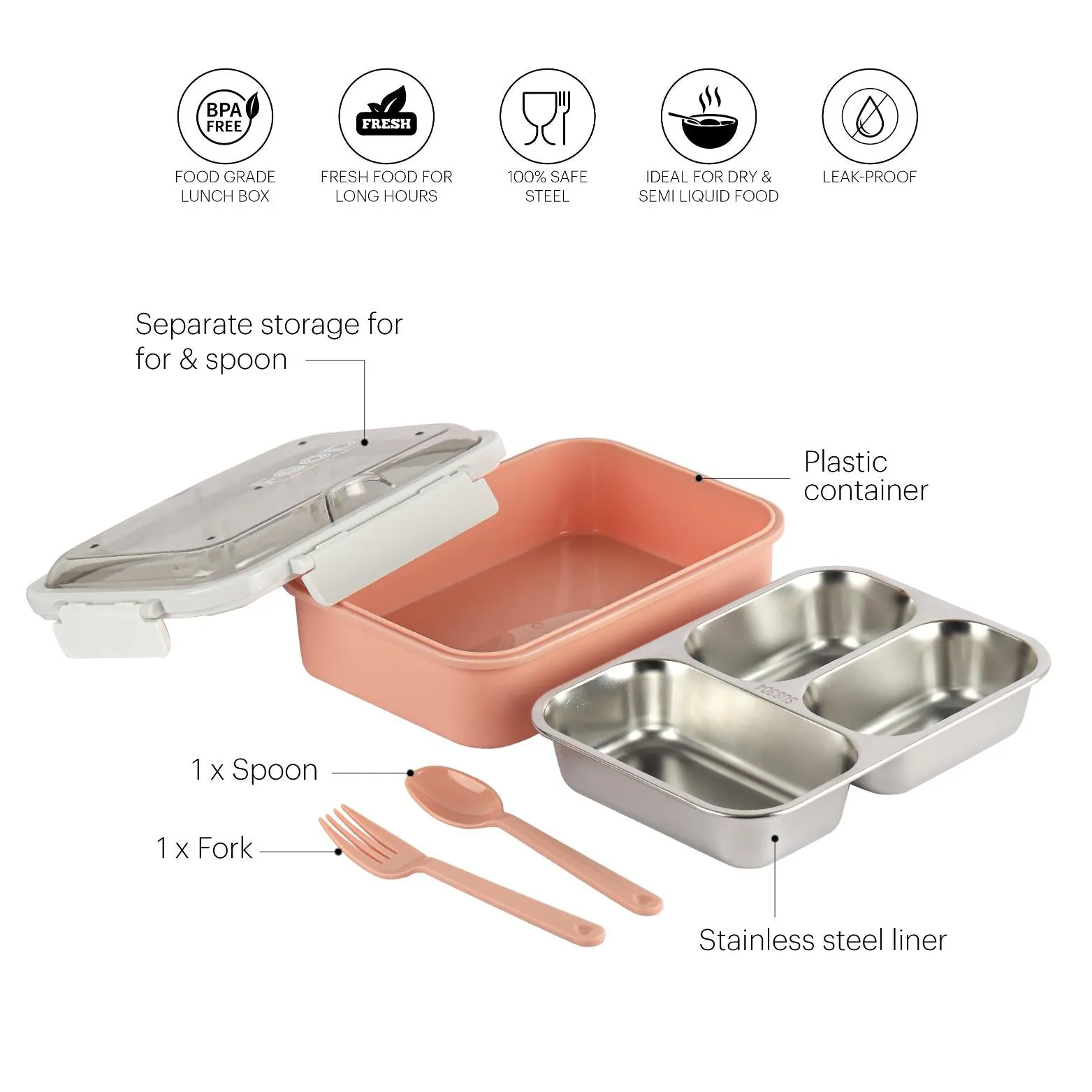 Meal Buddy Insulated Lunch Box with Flatware