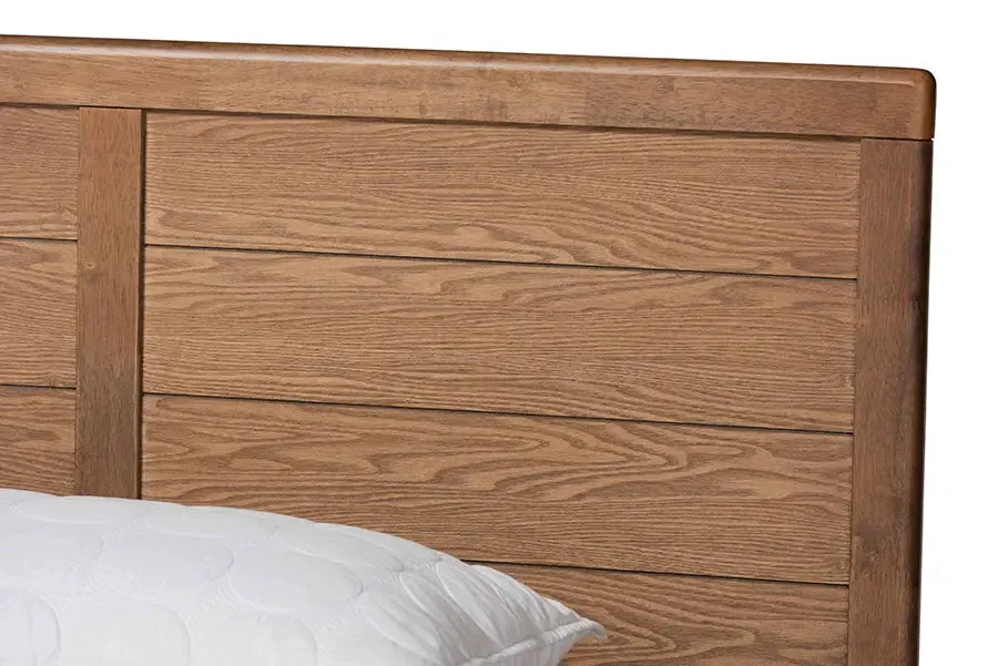 Mellisa Ash Walnut Brown Finished Wood 3-Drawer Platform Storage Bed (King)