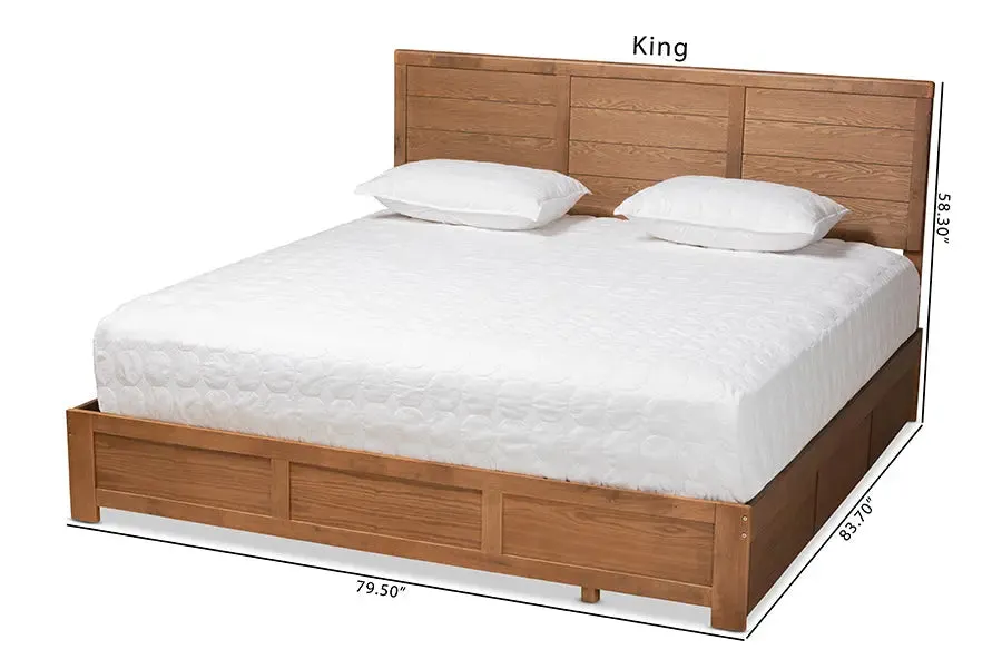 Mellisa Ash Walnut Brown Finished Wood 3-Drawer Platform Storage Bed (King)
