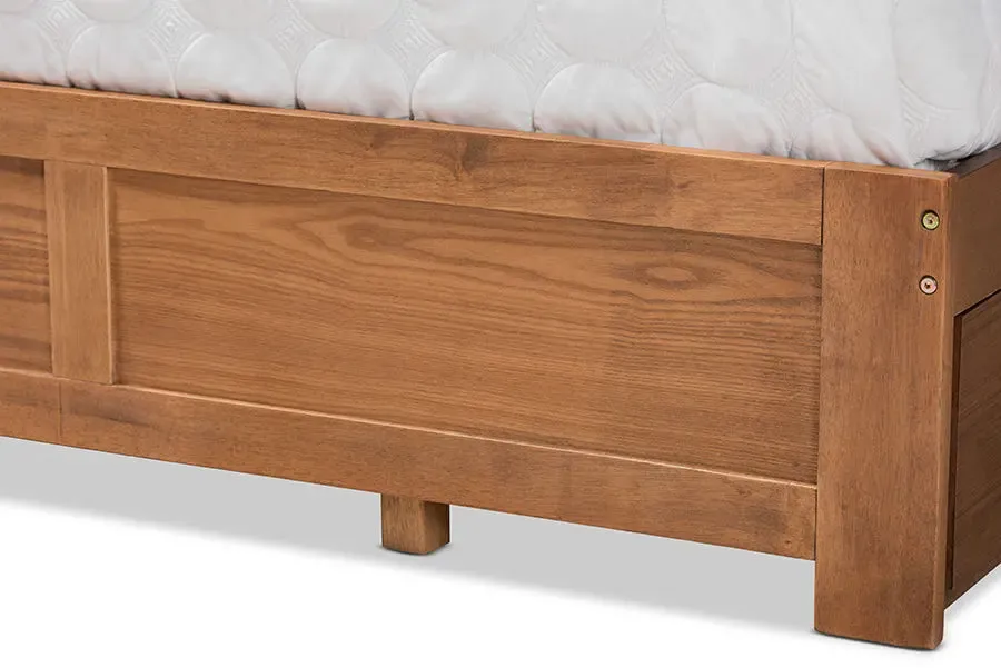 Mellisa Ash Walnut Brown Finished Wood 3-Drawer Platform Storage Bed (King)