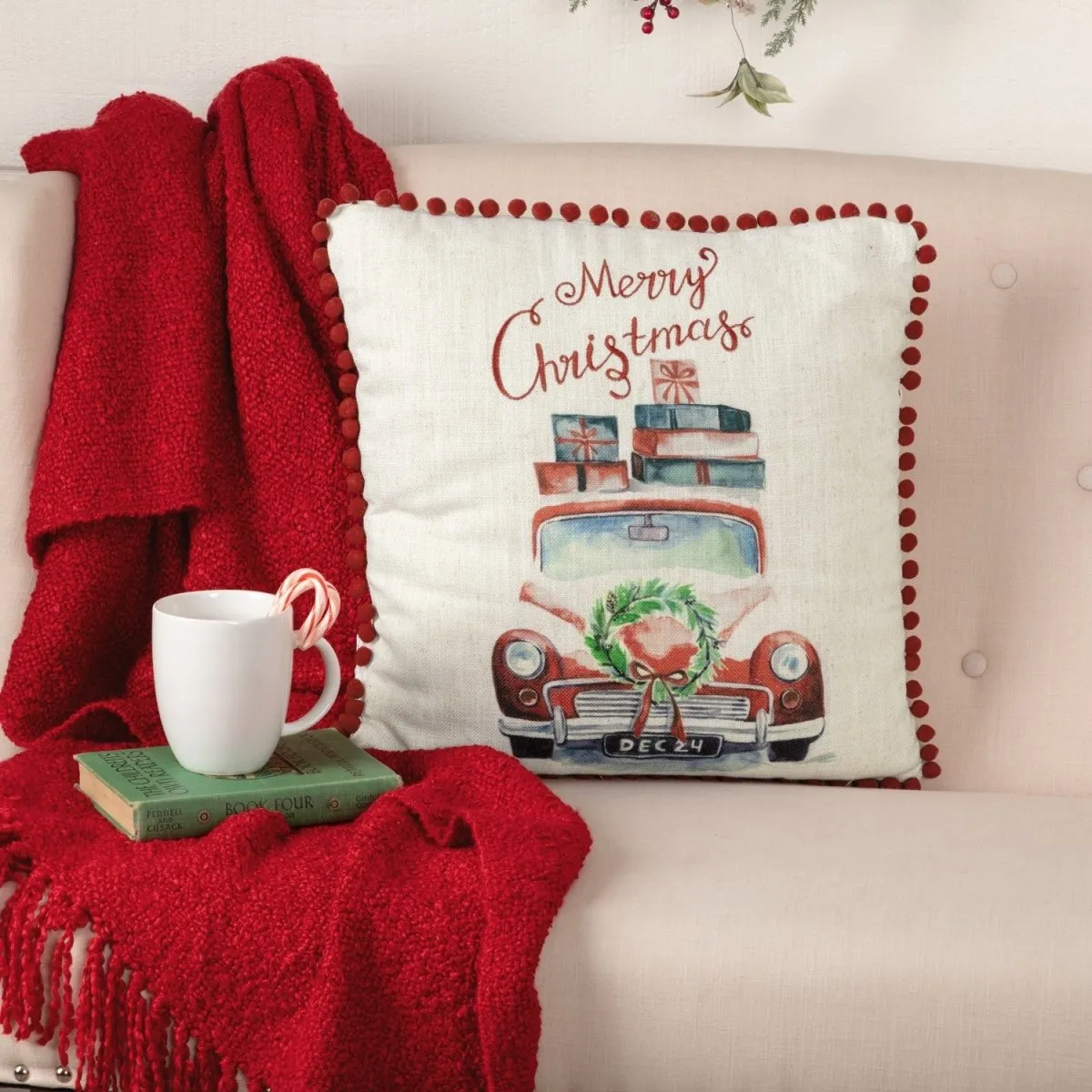 Merry Christmas Throw Pillow