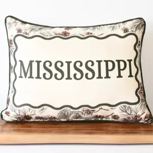 Mississippi Pinecone Rectangle Pillow