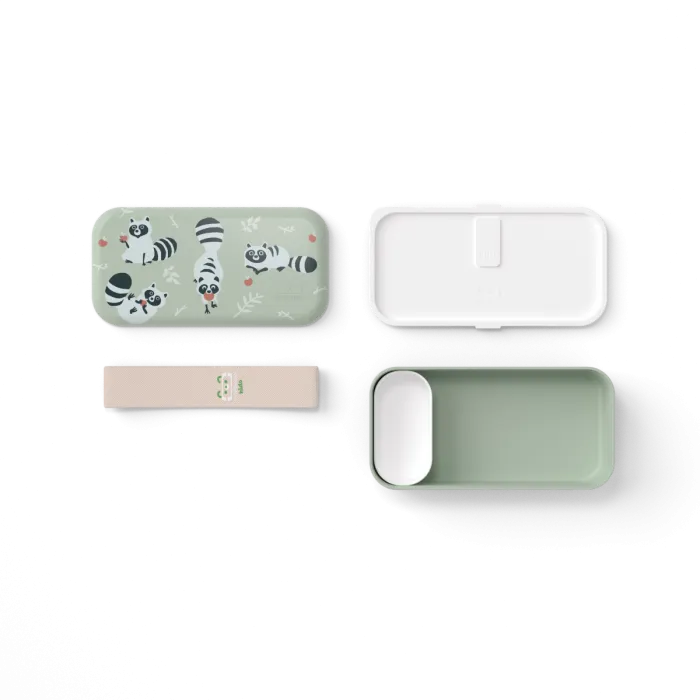 Monbento Microwavable Kids Foodie - Green Raccoon