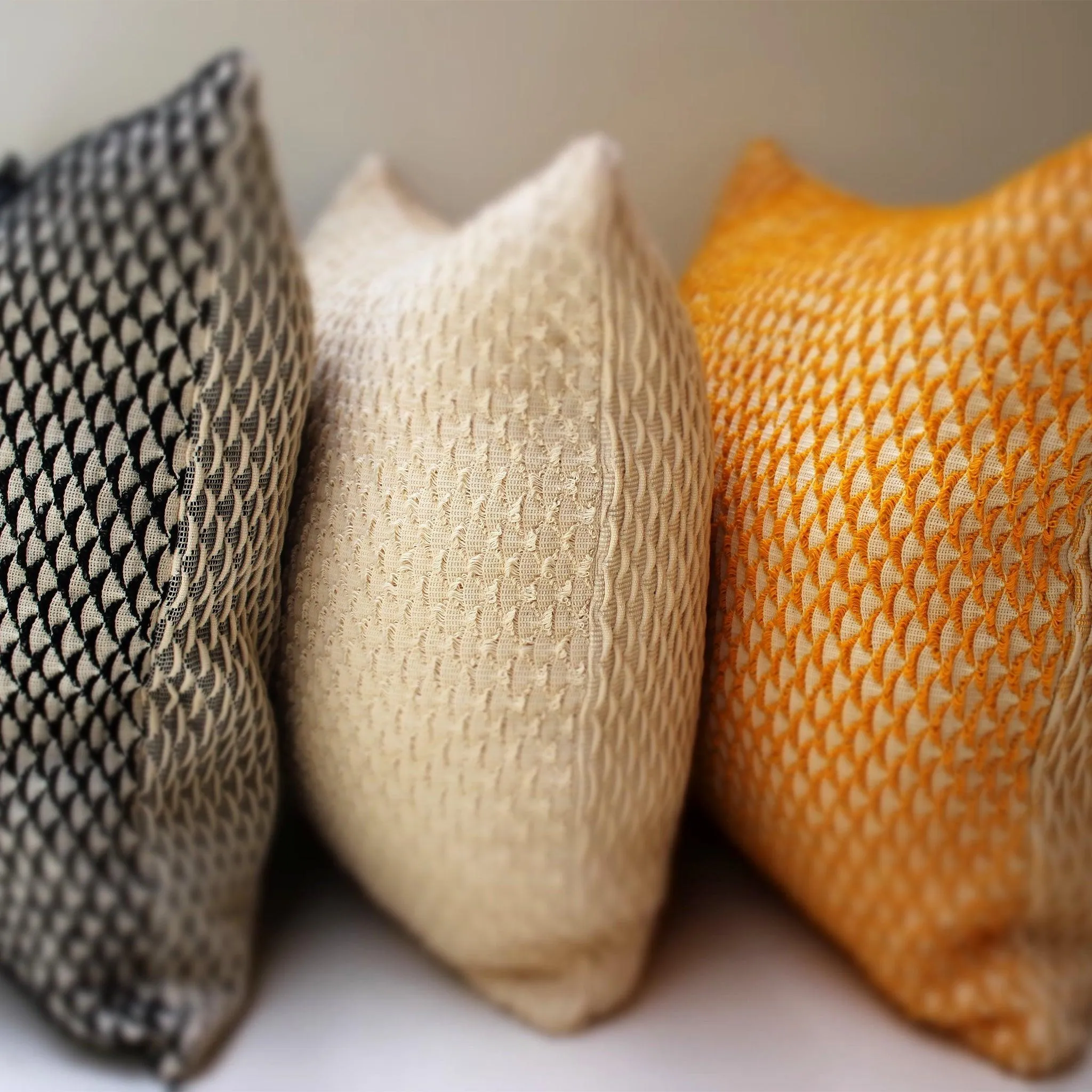 Nayali White Throw Pillow