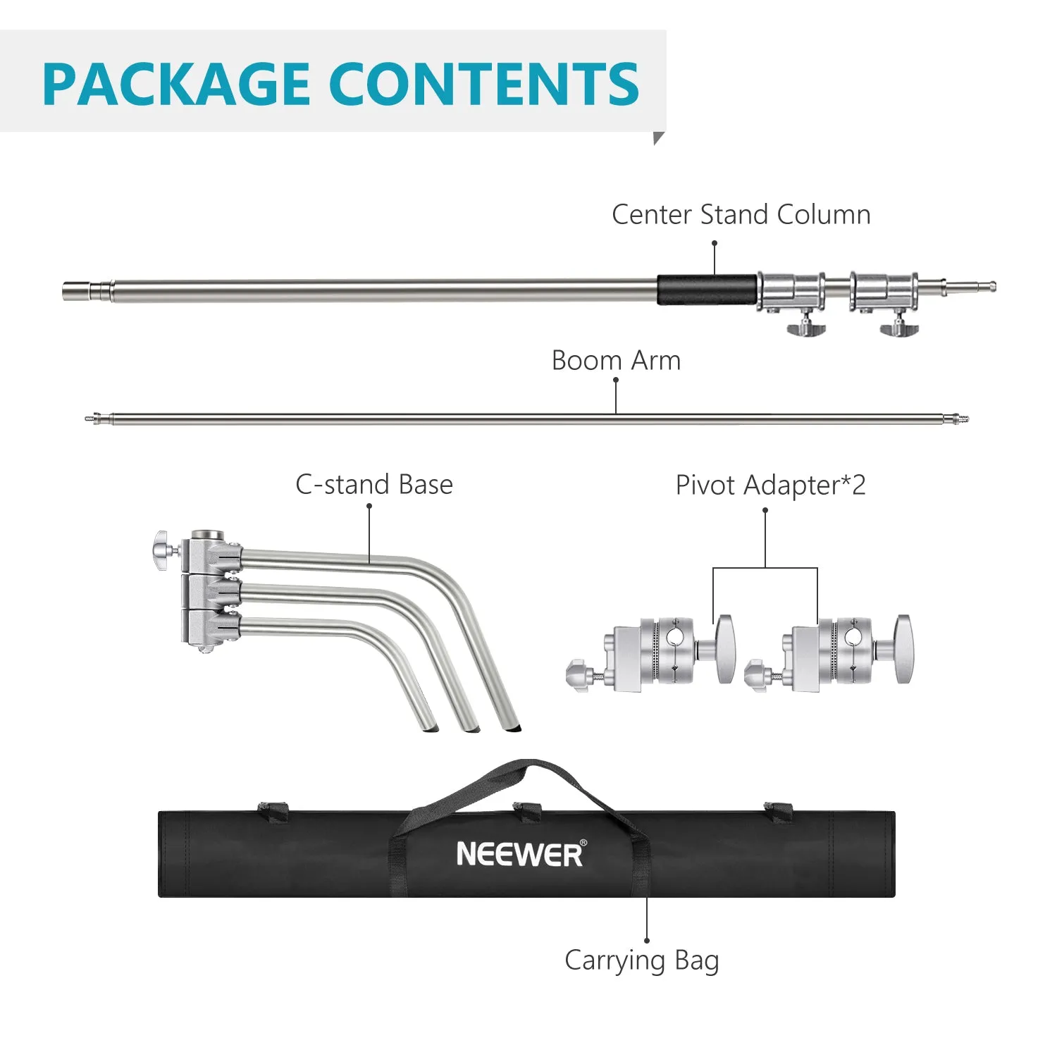 NEEWER 305cm Stainless Steel C-Stand Light Stand