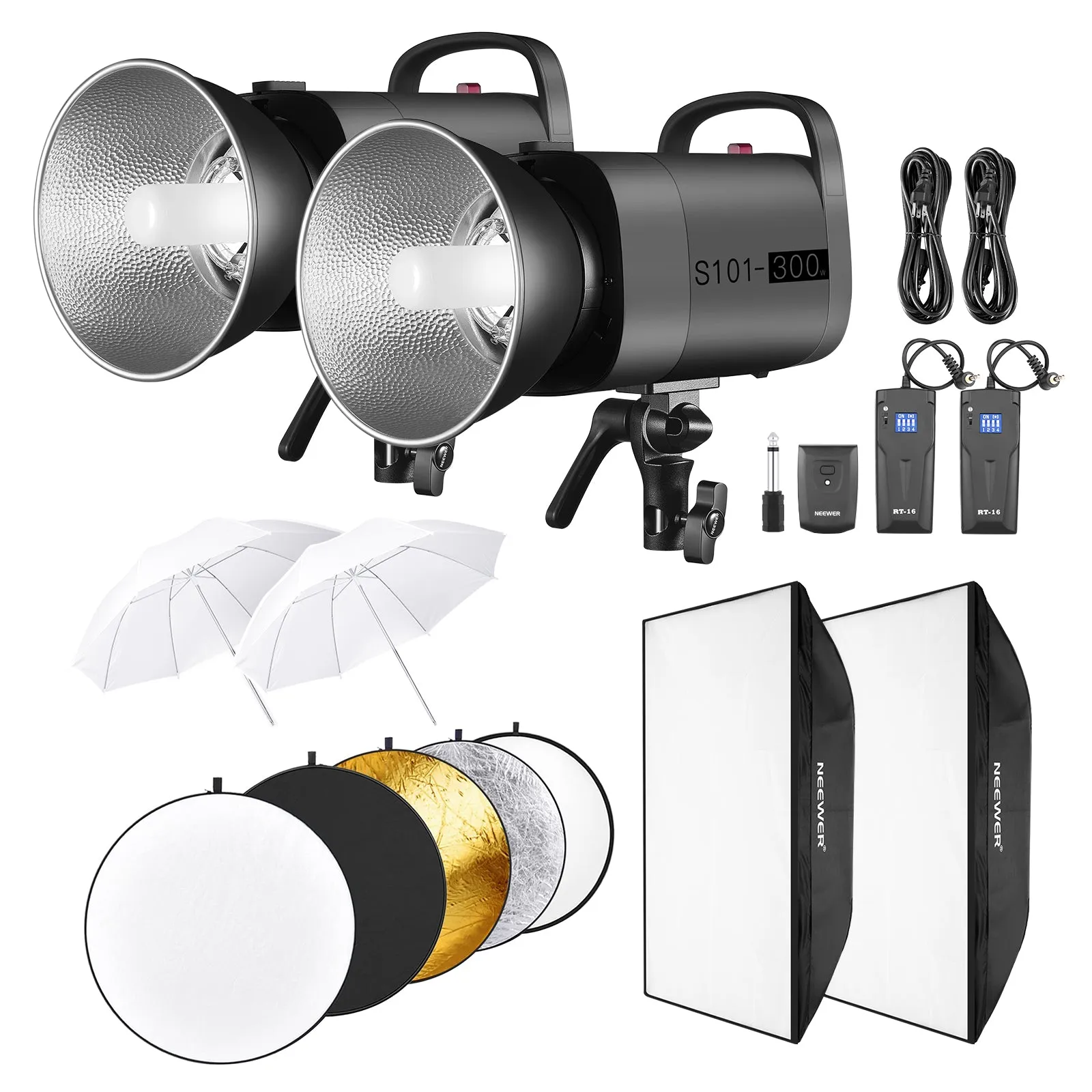 NEEWER 600W Photography Studio Strobe Flash Kit