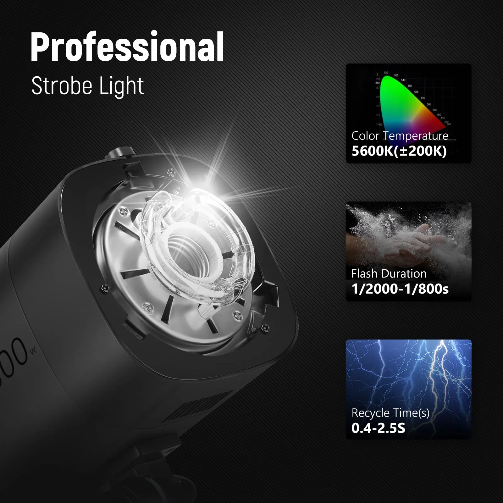 NEEWER 600W Photography Studio Strobe Flash Kit