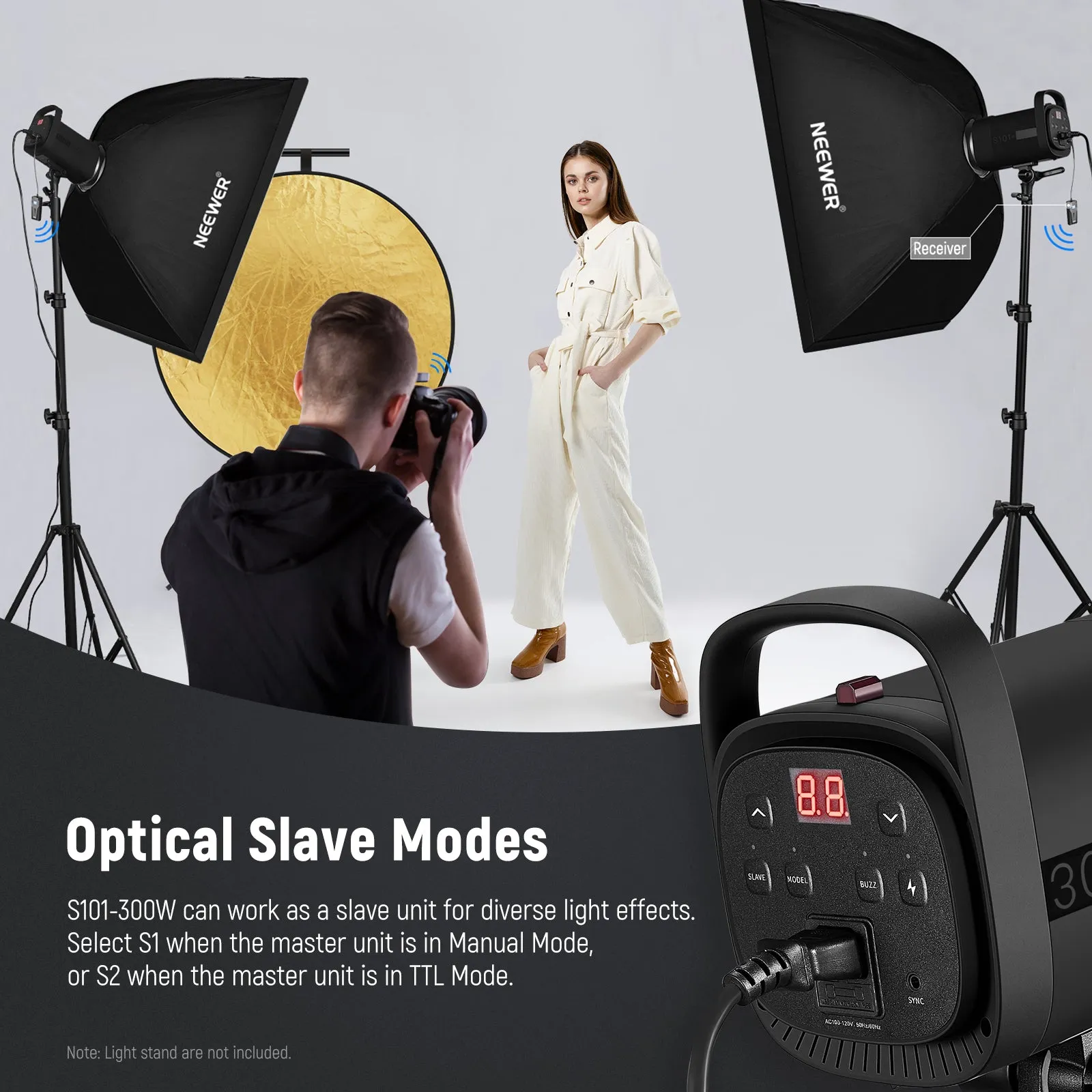 NEEWER 600W Photography Studio Strobe Flash Kit