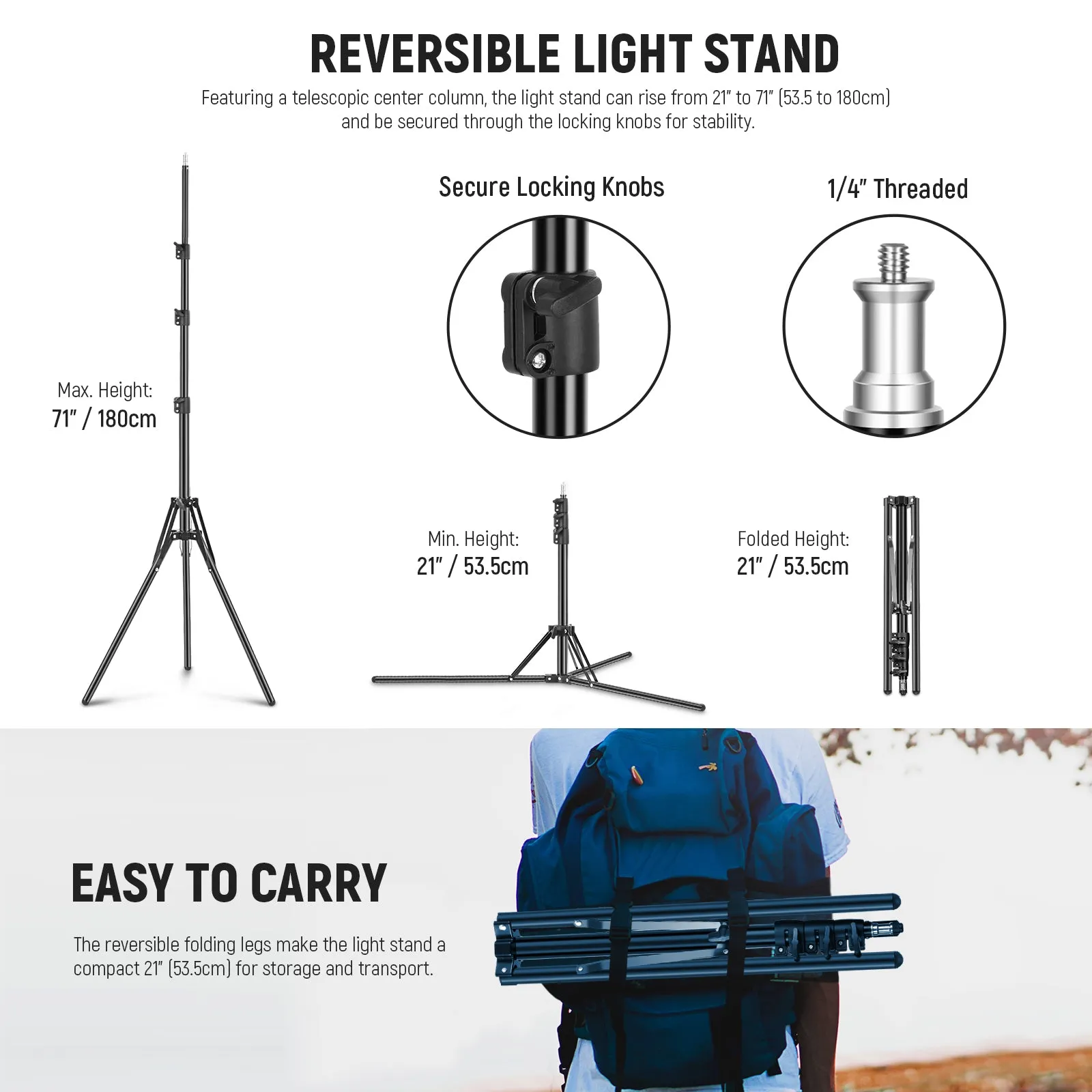 NEEWER E26 E27 AC Ceramic Socket Lamp Holder with Light Stand Mount