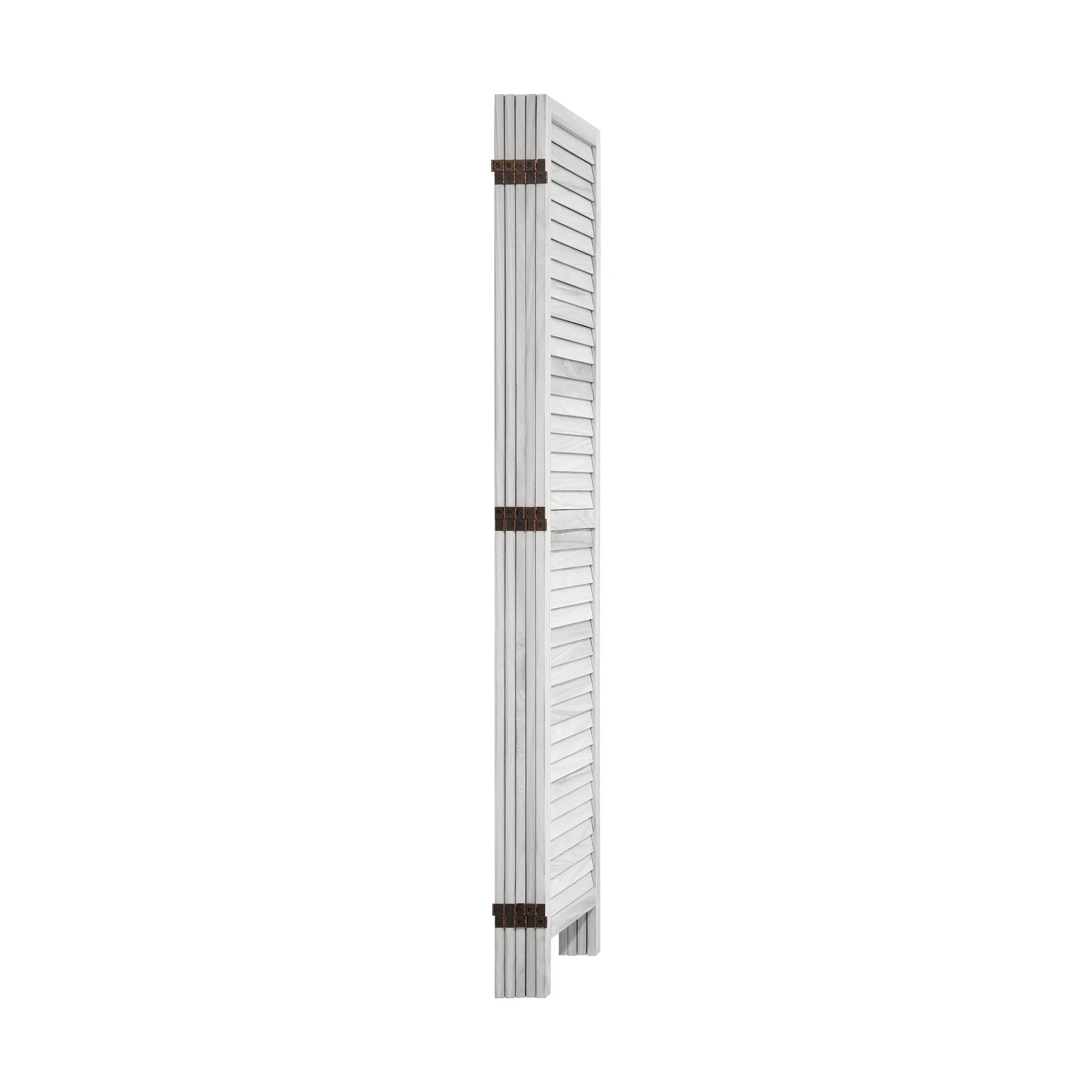 Oikiture 6 Panel Room Divider Privacy Screen Partition Timber Wooden Fold White
