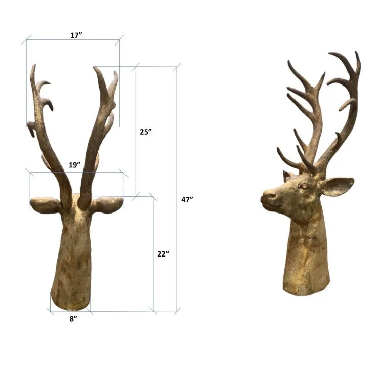 Pair of Deer Stag Heads