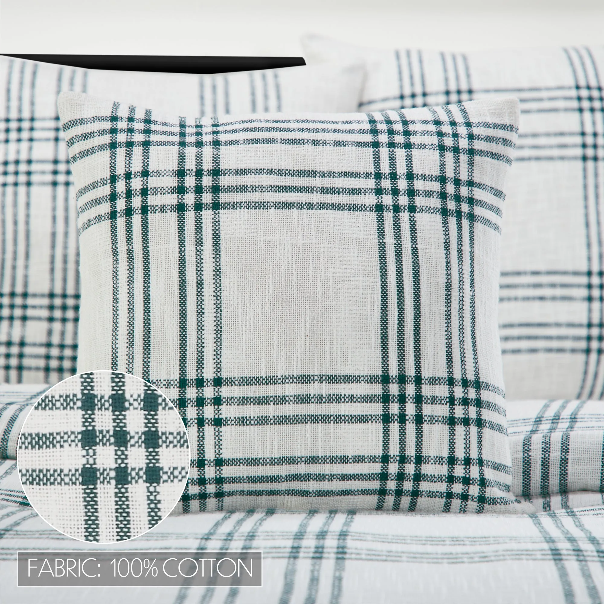 Plaid Fabric Pillow 18x18