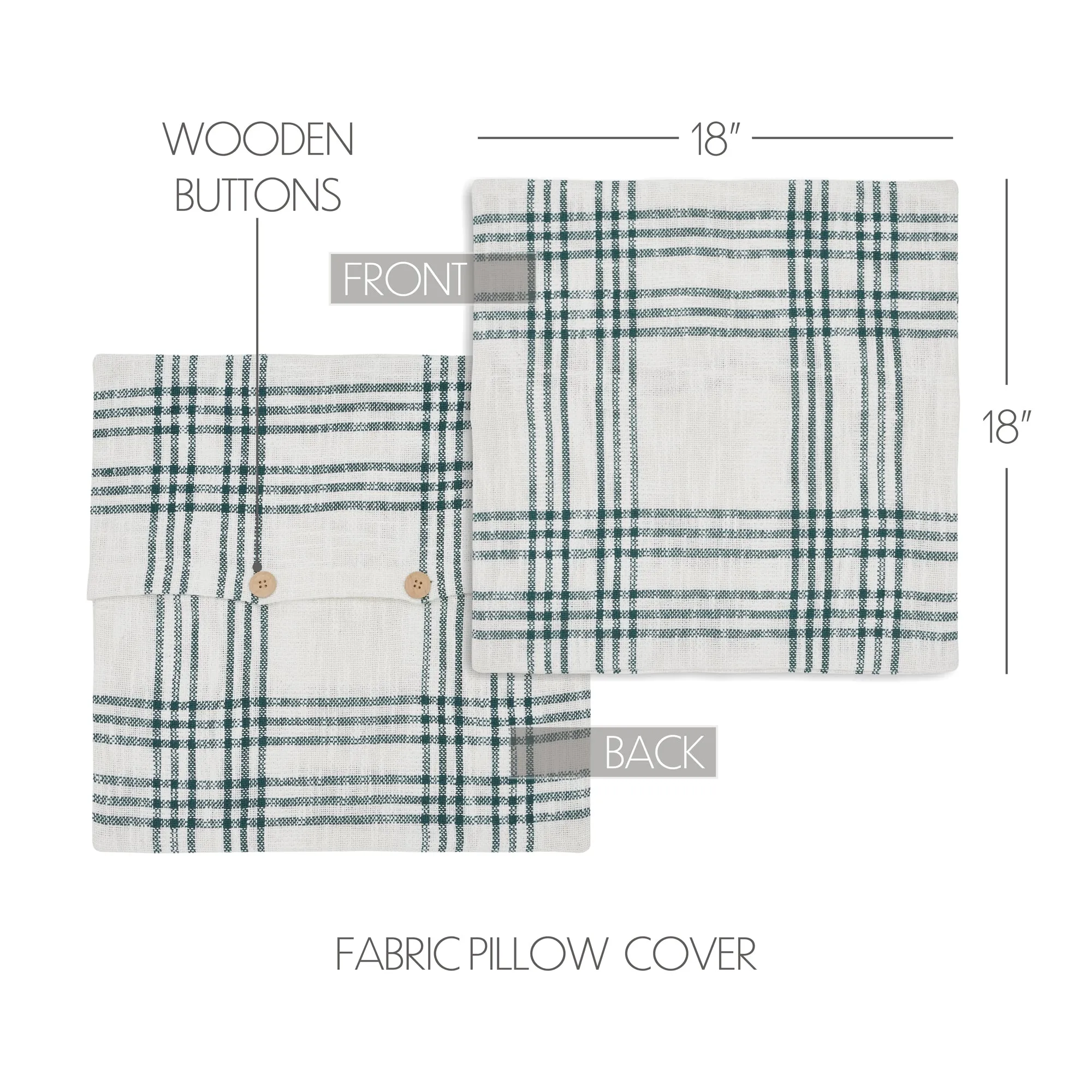 Plaid Fabric Pillow 18x18