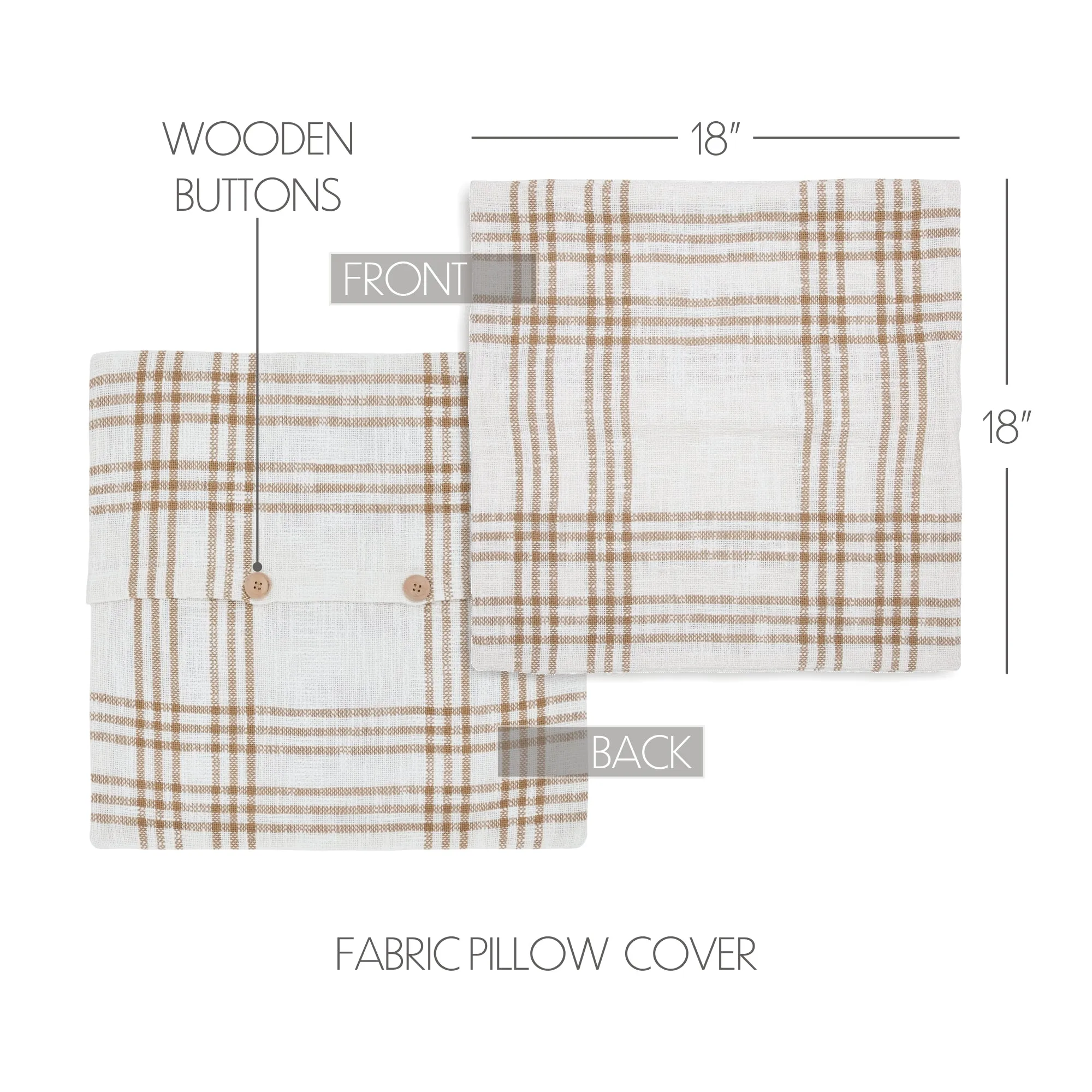 Plaid Fabric Pillow 18x18