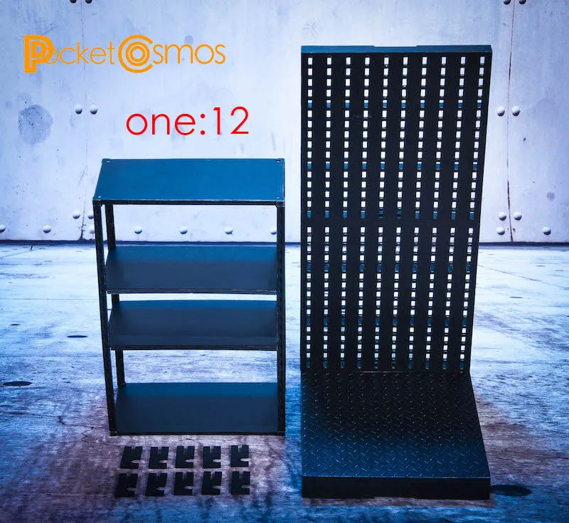 Pre-Order - PCToys Weapon Rack & Shelves 1/12 Scale Accessory Set