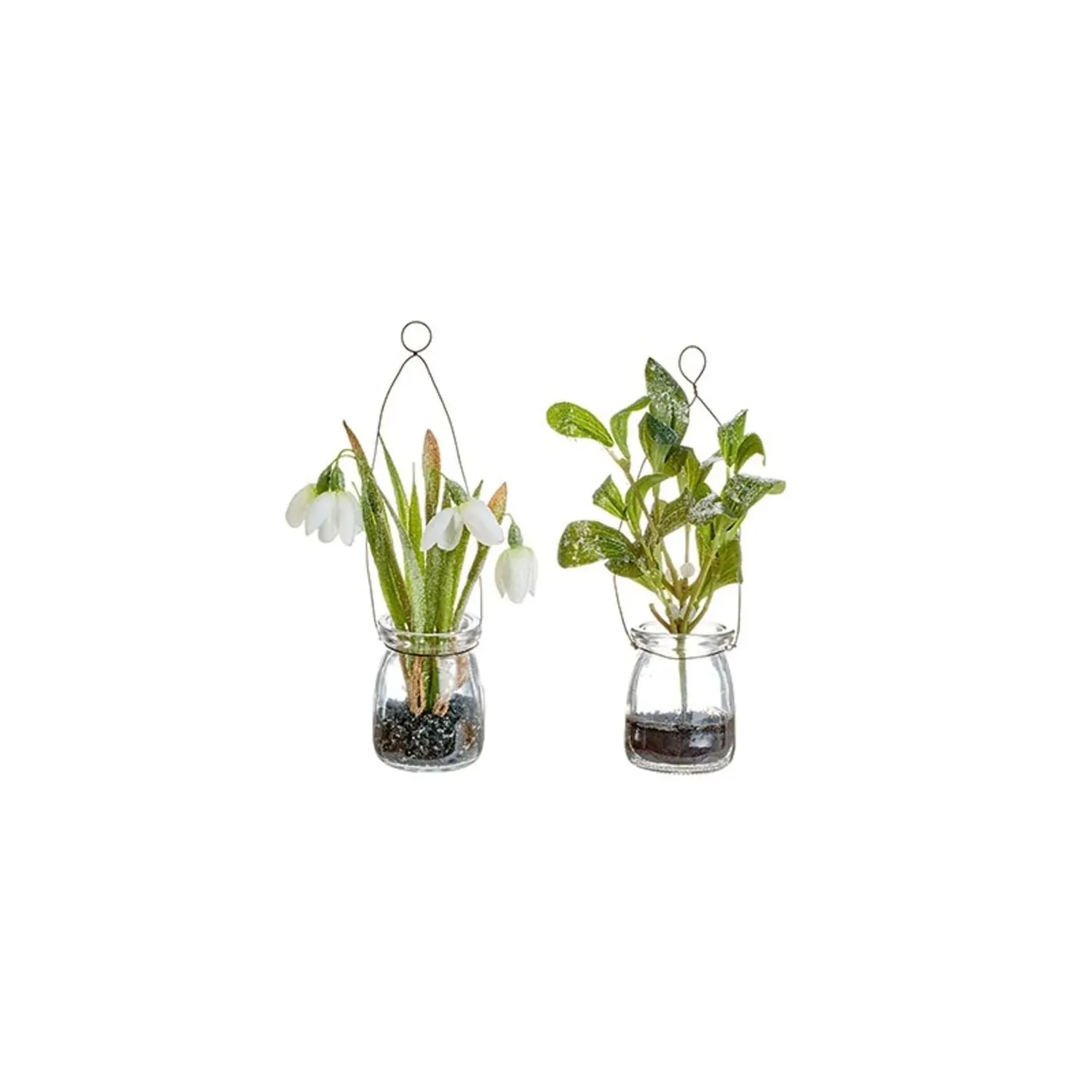 Premier 20cm Potted Snowdrop Mistletoe (Choice of 2)