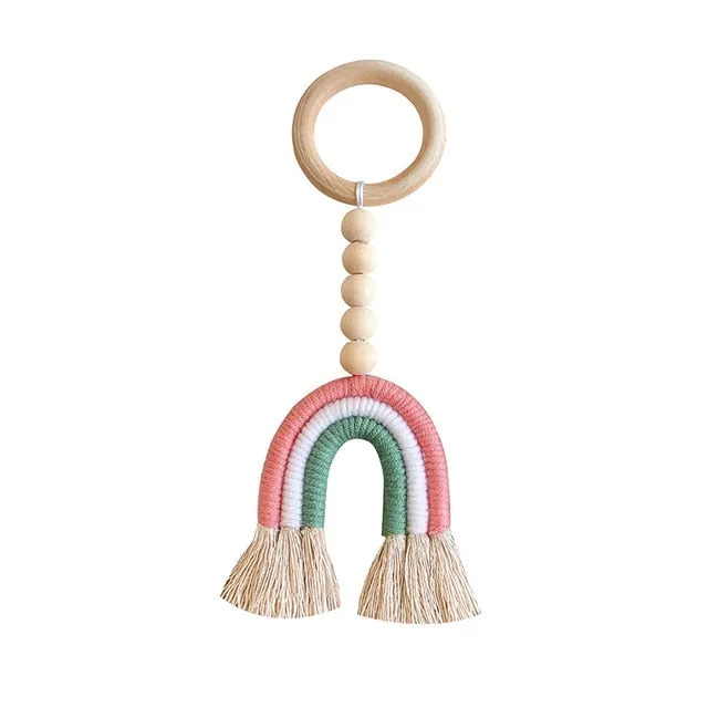 Rainbow Wooden Beads Dcor