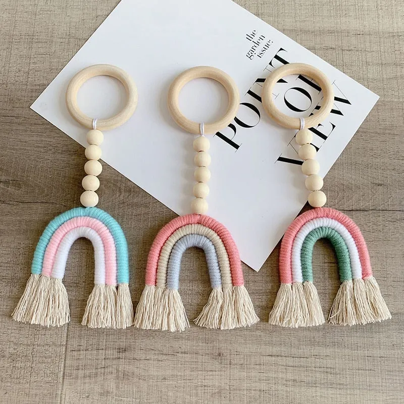Rainbow Wooden Beads Dcor