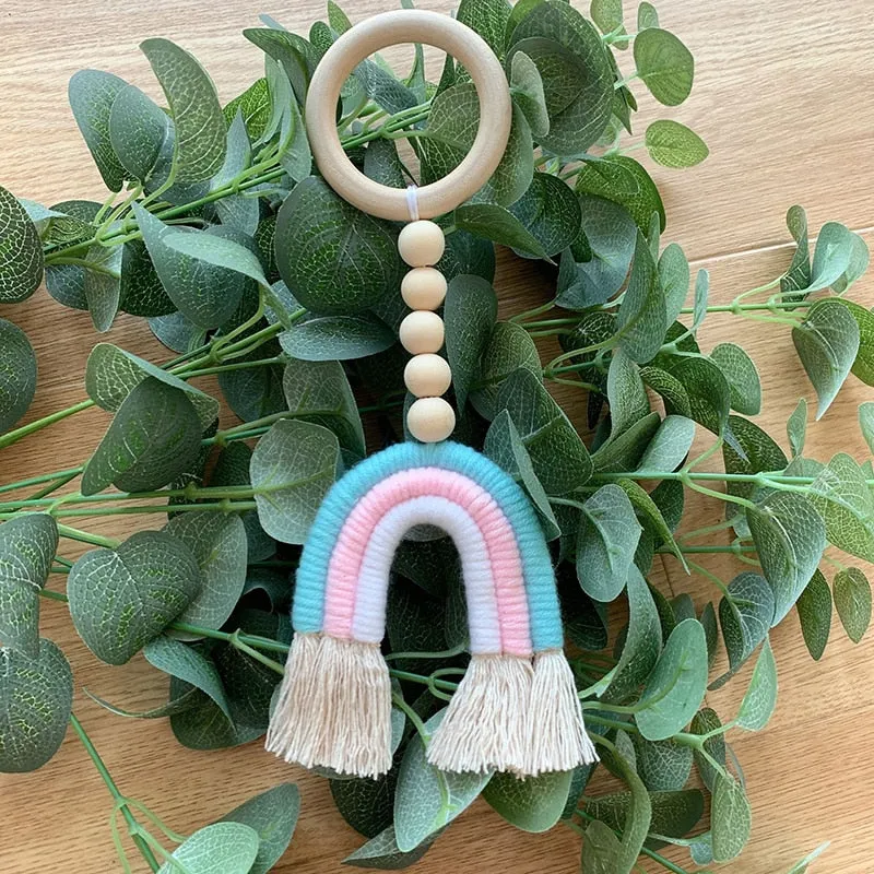 Rainbow Wooden Beads Dcor