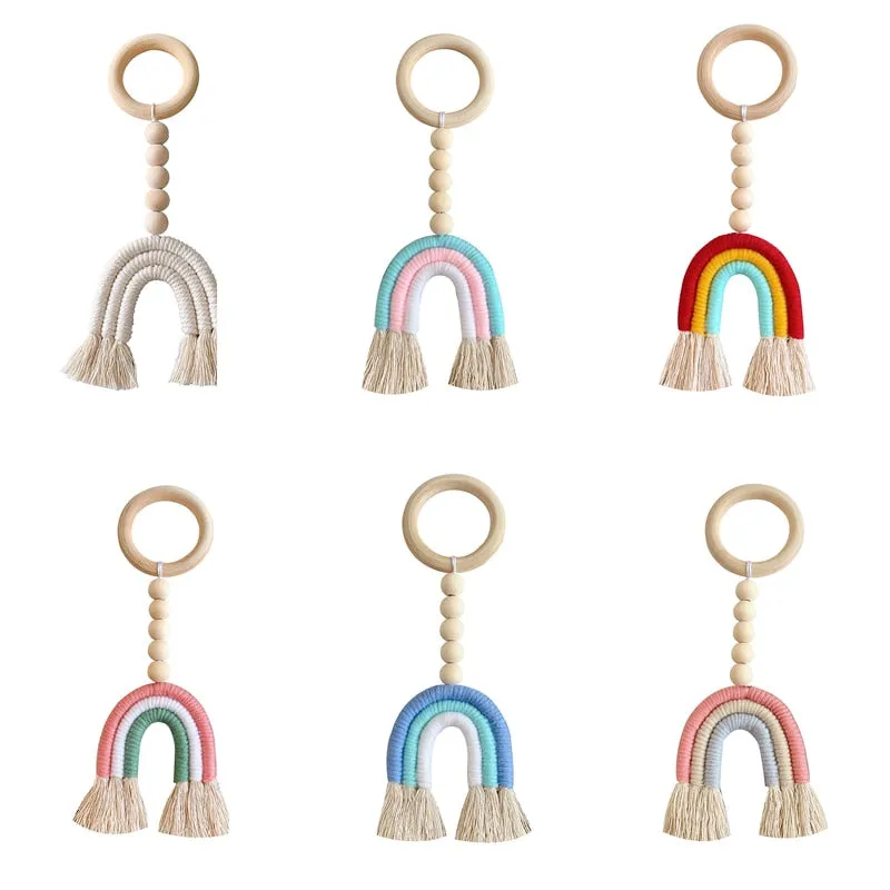 Rainbow Wooden Beads Dcor