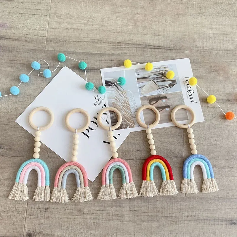 Rainbow Wooden Beads Dcor