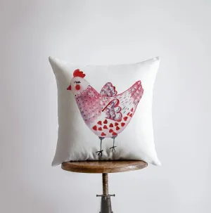 Red Hen | Cover and Insert | Modern Farmhouse | Throw Pillow | Farm Decorating | Custom designer Pillows | Red Throw Pillows | Gift for her