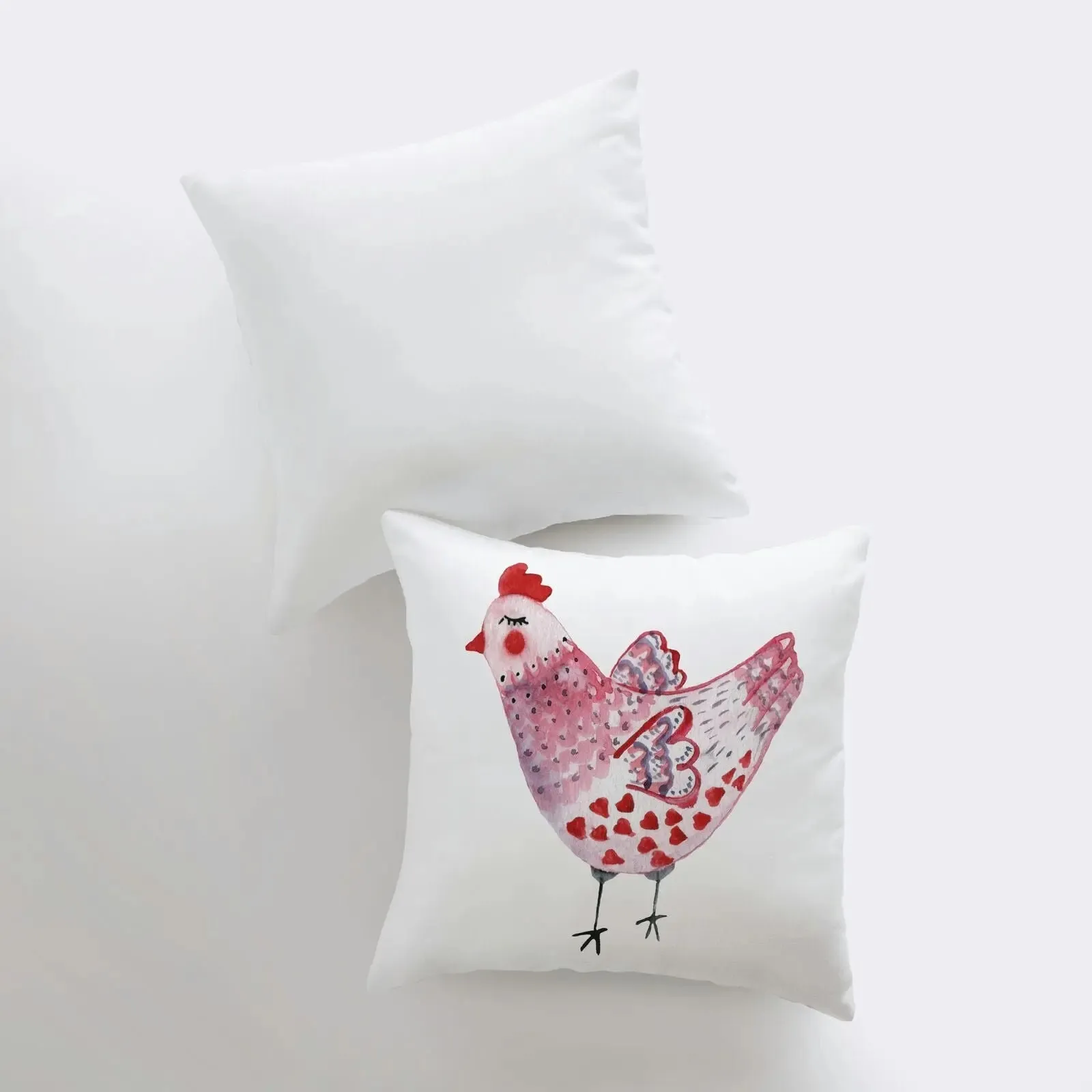 Red Hen | Cover and Insert | Modern Farmhouse | Throw Pillow | Farm Decorating | Custom designer Pillows | Red Throw Pillows | Gift for her