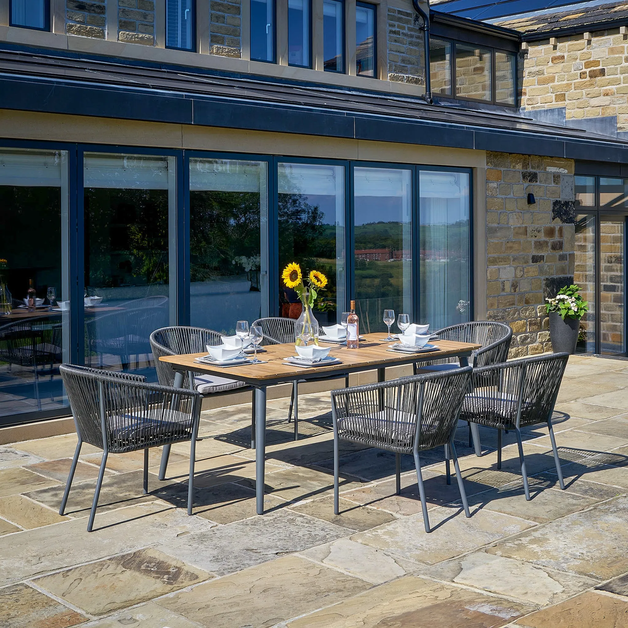 Reims Dining Set in Grey