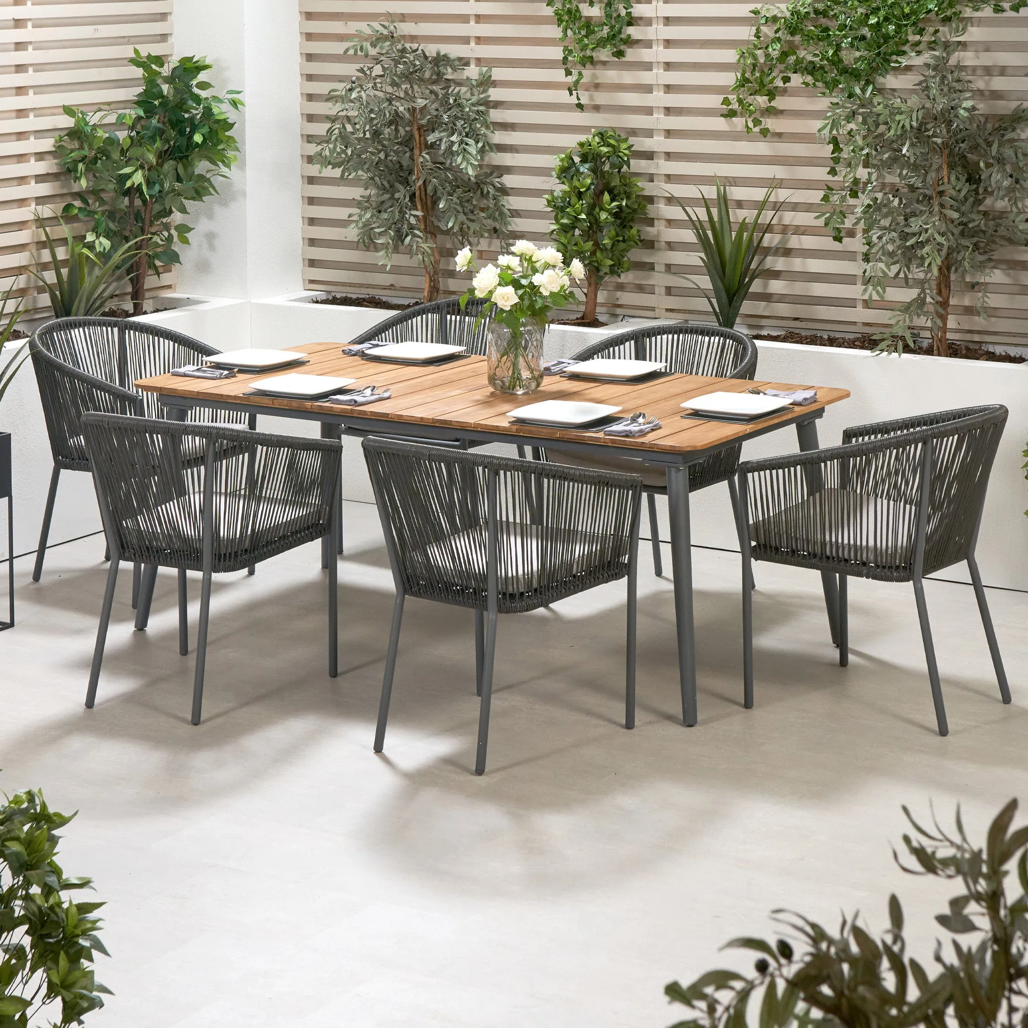 Reims Dining Set in Grey