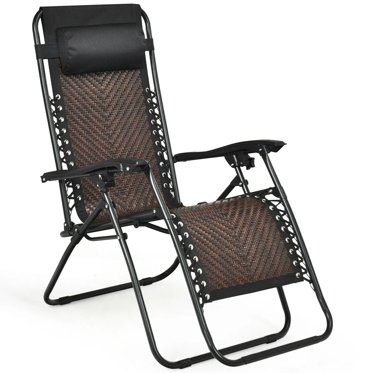 RIVER Rattan Zero Gravity Chair with Pillow