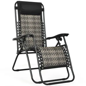 RIVER Rattan Zero Gravity Chair with Pillow