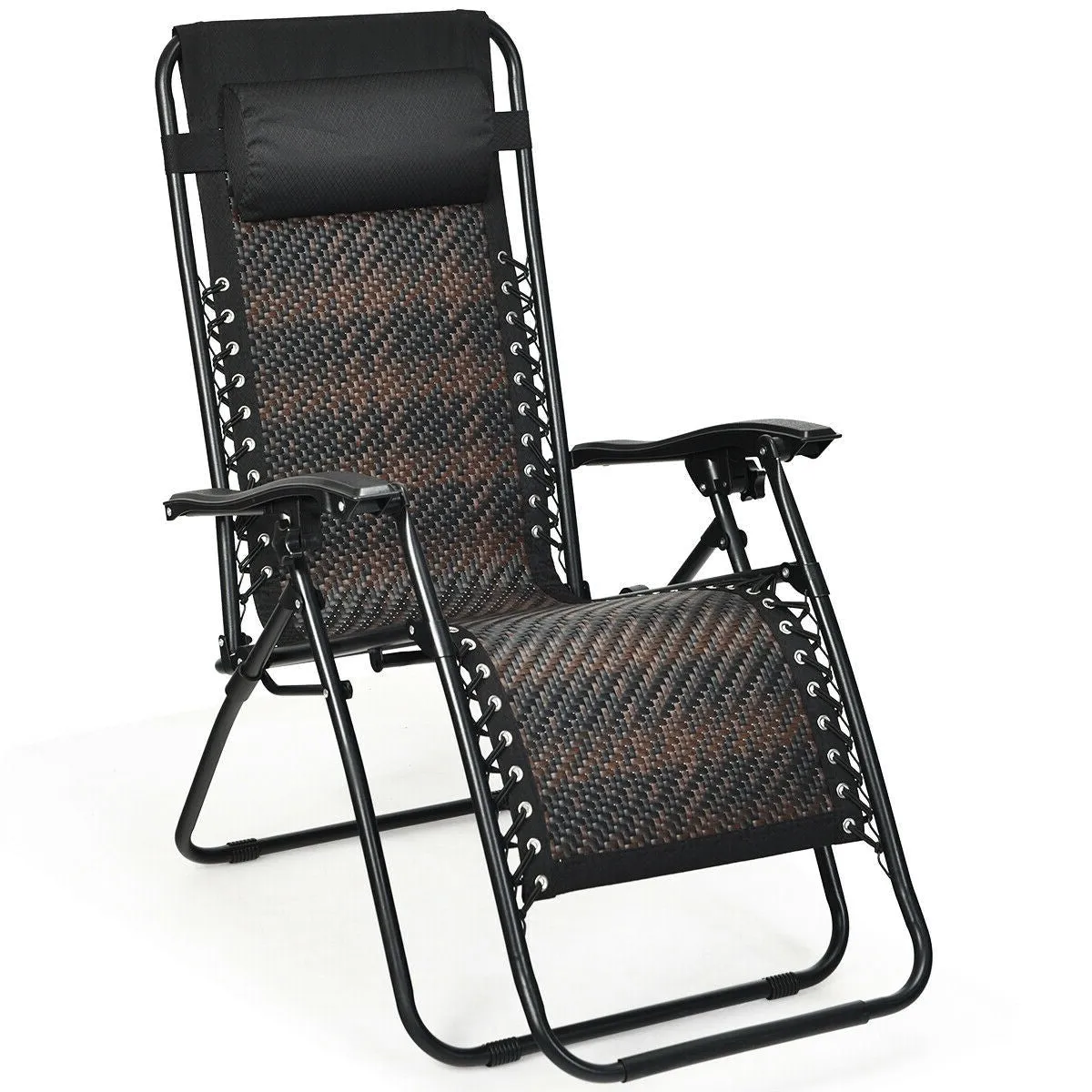 RIVER Rattan Zero Gravity Chair with Pillow