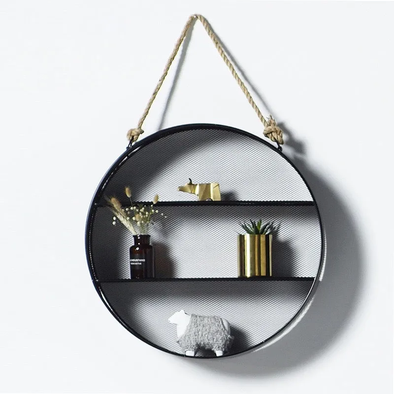 Round Hanging Wall Shelf