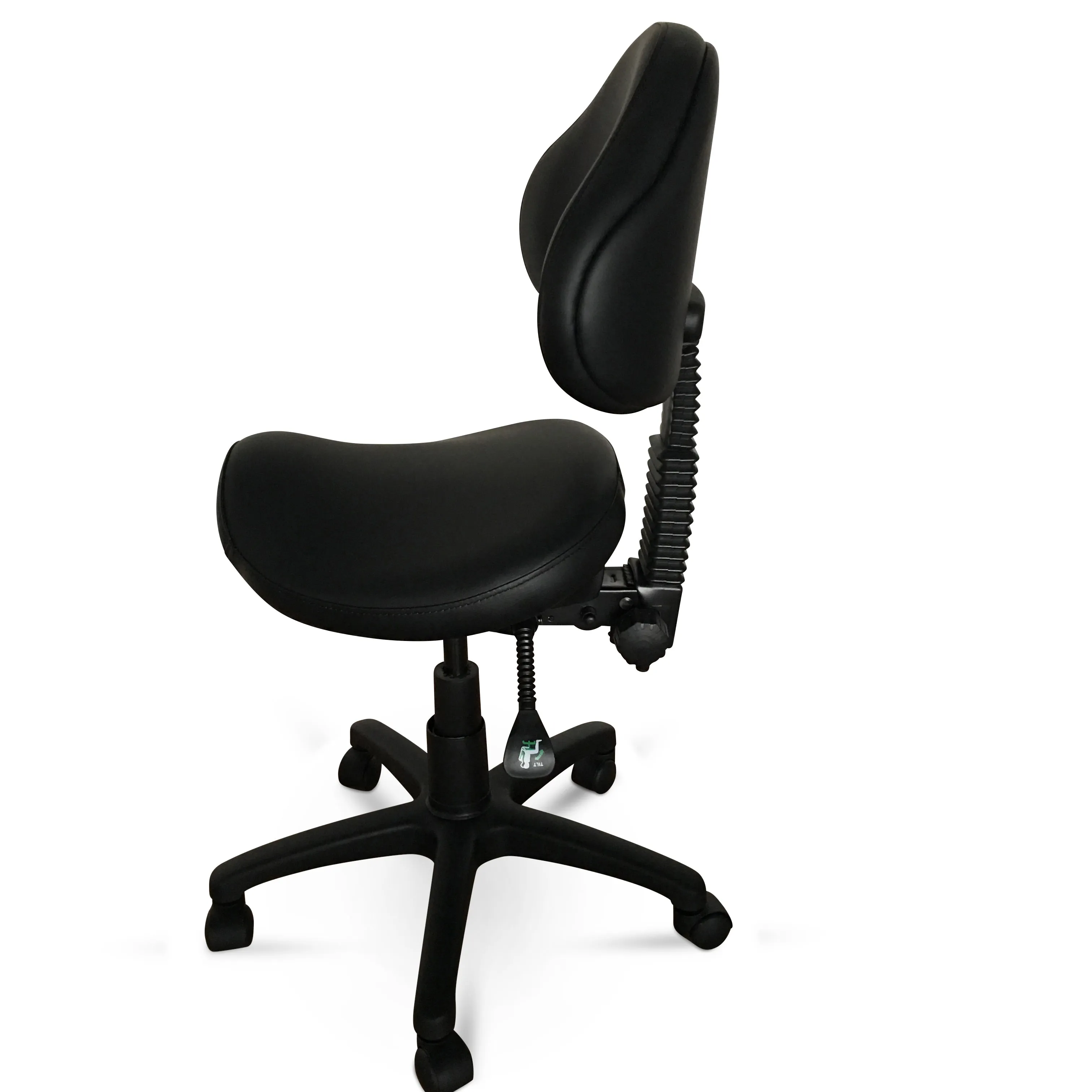 Saddle Shape Stool with Back Support and 500lbs Weight Capacity