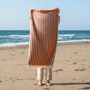 Sand Shell Pembroke Stripe Cotton Bath Towel