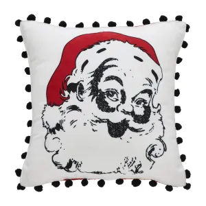 Santa Merry & Bright Christmas Pillow
