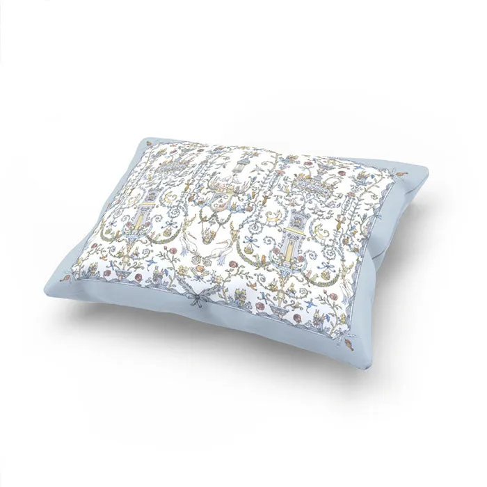 Satin Pillow Toile de Jouy Blue - Atelier Choux x Caitlin Wilson