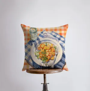 Scallops Picnic | Gouache Painting | Food Pillow | Seafood | Abstract Still Life | Throw Pillow | Home Decor | Gift for Her | Pillow Cover
