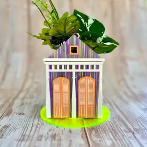 Shotgun Planter Purple Paint Drip