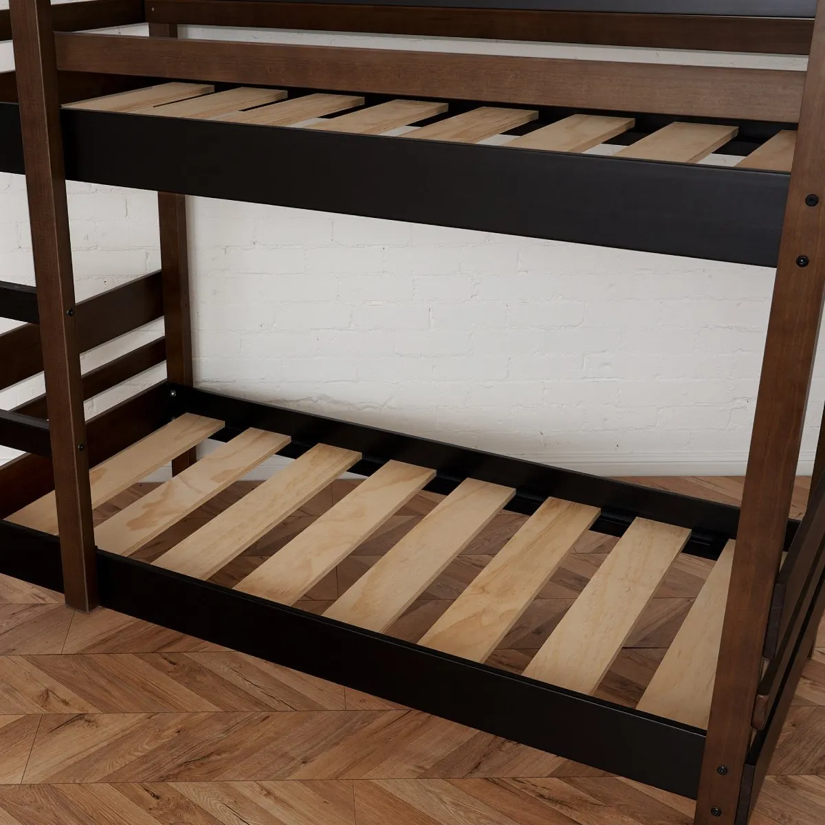 Side Ladder Bunk Beds with Trundle Bed