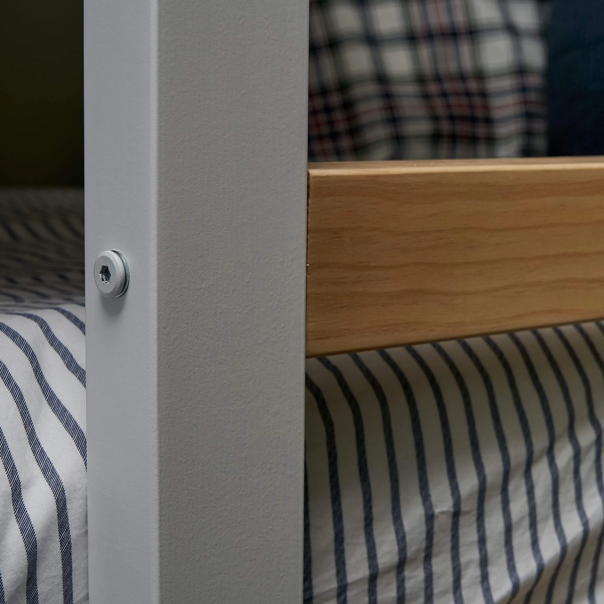 Side Ladder Bunk Beds with Trundle Bed