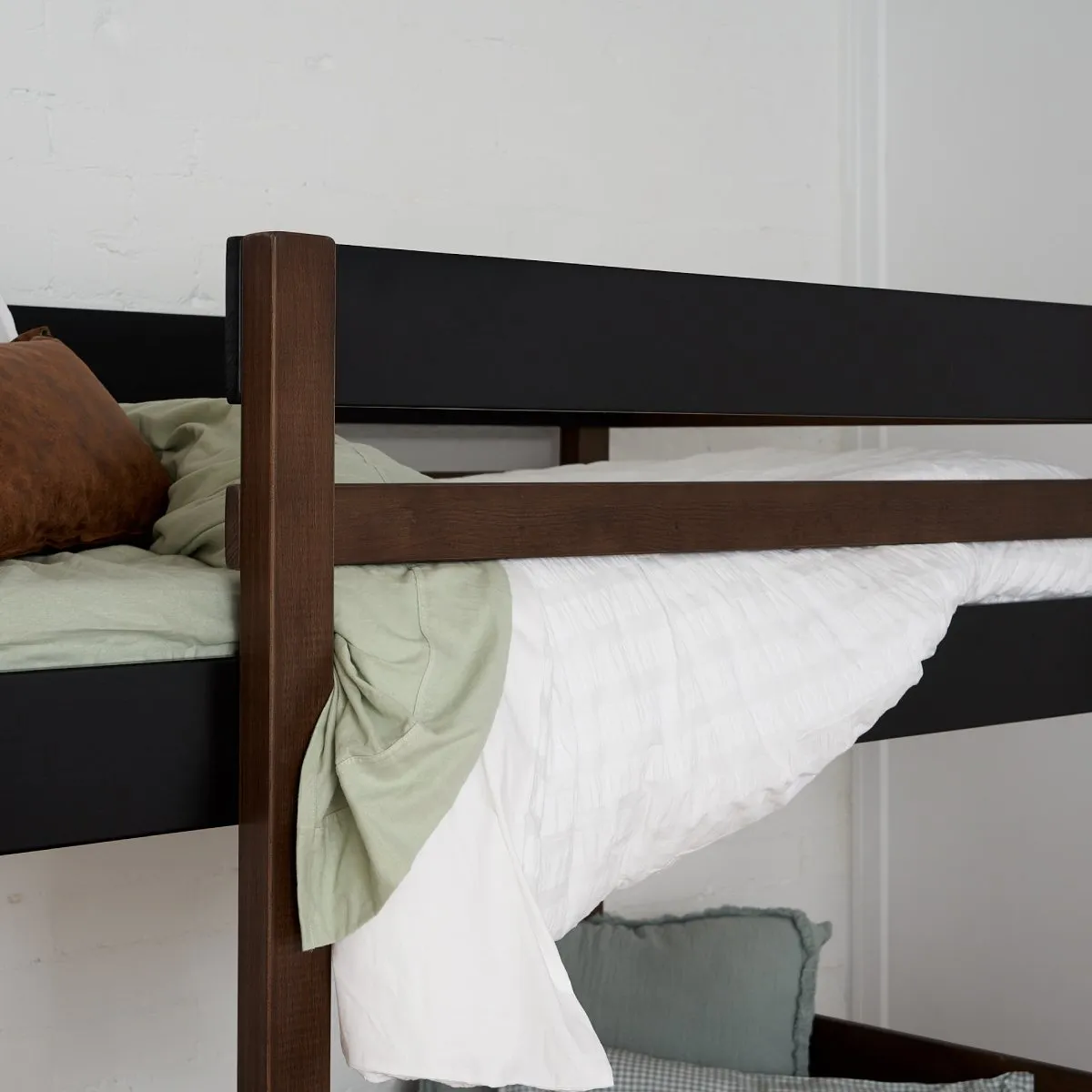 Side Ladder Bunk Beds with Trundle Bed